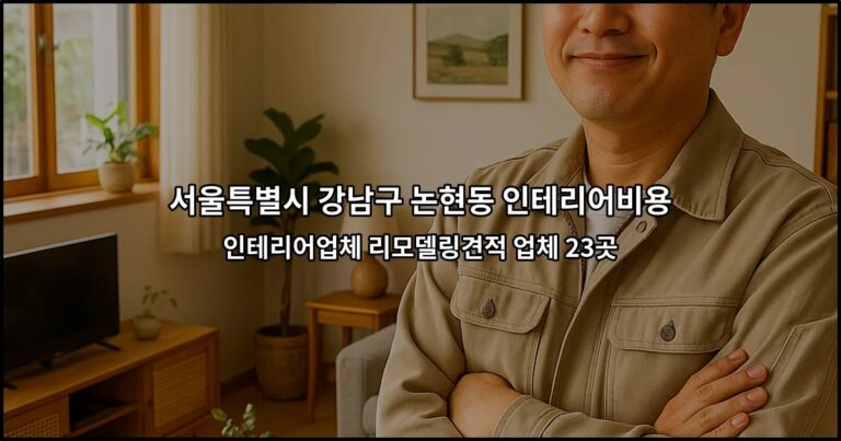서울특별시 강남구 논현동 인테리어비용 인테리어업체 리모델링견적 업체 23곳